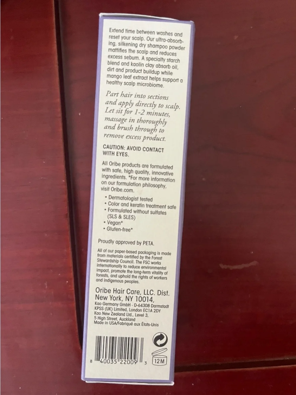 Oribe non aerosol
